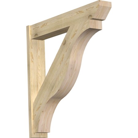 Ekena Millwork Funston Slat Rough Sawn Outlooker, Douglas Fir, 8"W x 48"D x 48"H OUT08X48X48FST06RDF